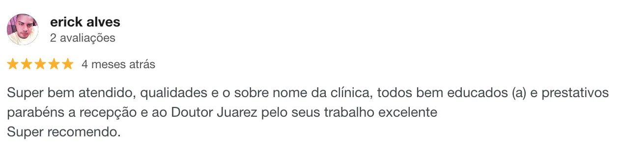 Avaliação 1 no Google